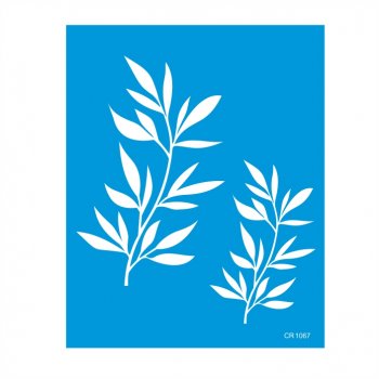 Stencil Pintura Orgânica Folhagem Modelo 06 - 20x25