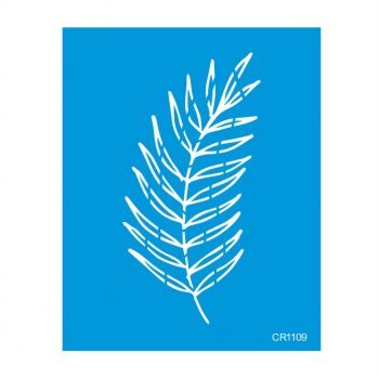 Stencil Pintura Orgânica Folhagem Modelo 09 - 20x25
