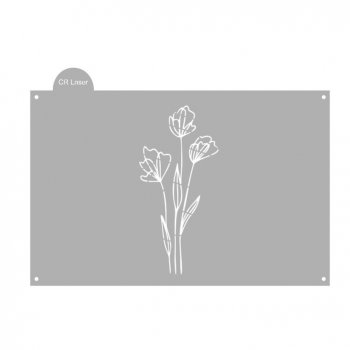 Stencil CR Laser para Bolo Orgânico Flor (P-G)
