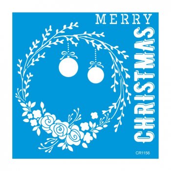 Stencil CR Laser Merry Christmas 03 - 20x20