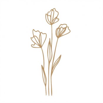 Flor de Lisianthus em MDF