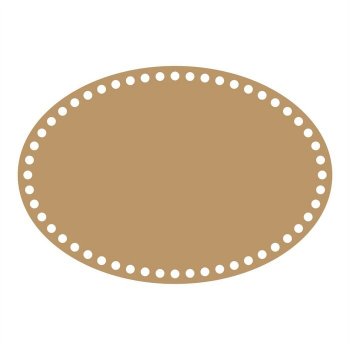 Base Oval para Crochê em MDF - 18 cm x 26 cm