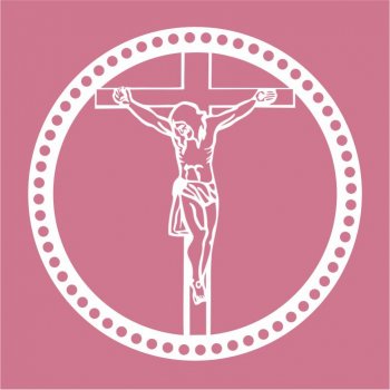 Base Crucifixo para Crochê em MDF Branco - 20 cm