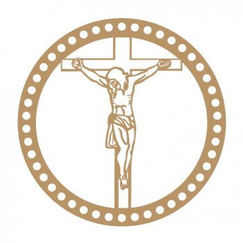 Base Crucifixo para Crochê em MDF