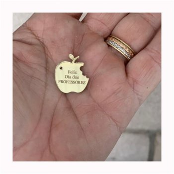 Kit com 5 TAGS Maça com Gravação em Acrílico