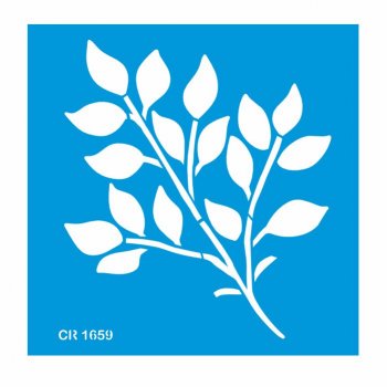 Stencil Pintura Orgânica Folhagem Modelo 03 - 20x20