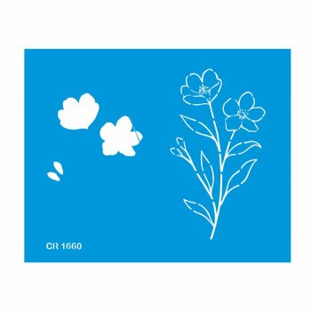 Stencil Pintura Orgânica Fores - 20x25