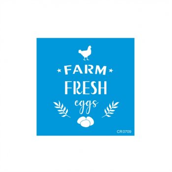 Stencil CR Laser Country Farmhouse Eggs - (P-M-G)