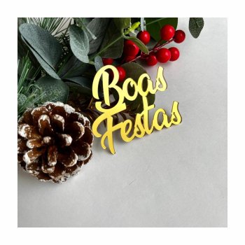 Boas Festas em Acrílico (P-M-G)